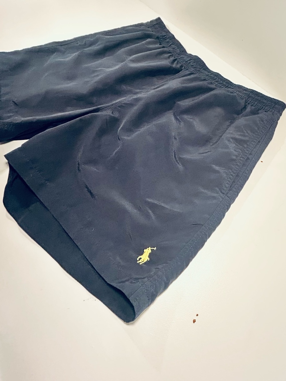 Vintage Polo Ralph Lauren Navy Swim Trunks Mesh Lined Shorts Size L